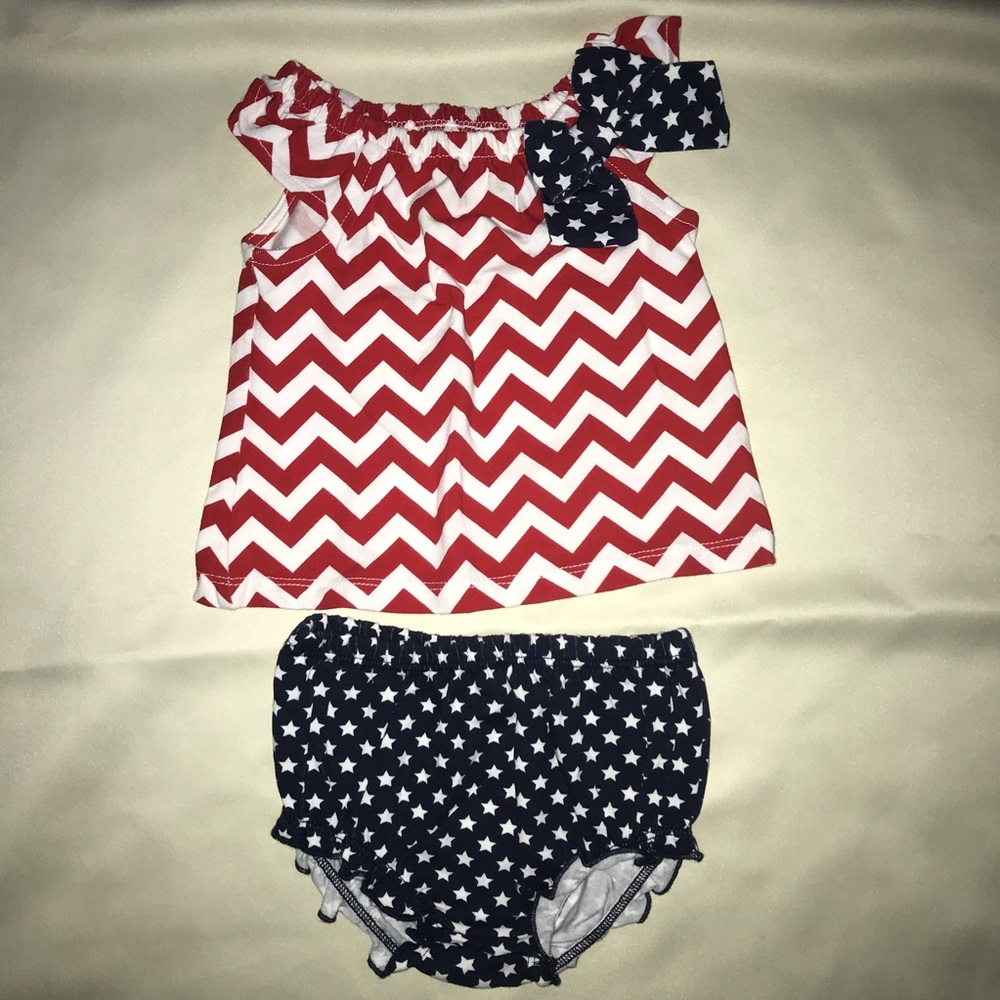 Koala kids patriotic tank top outfit 0-3 months